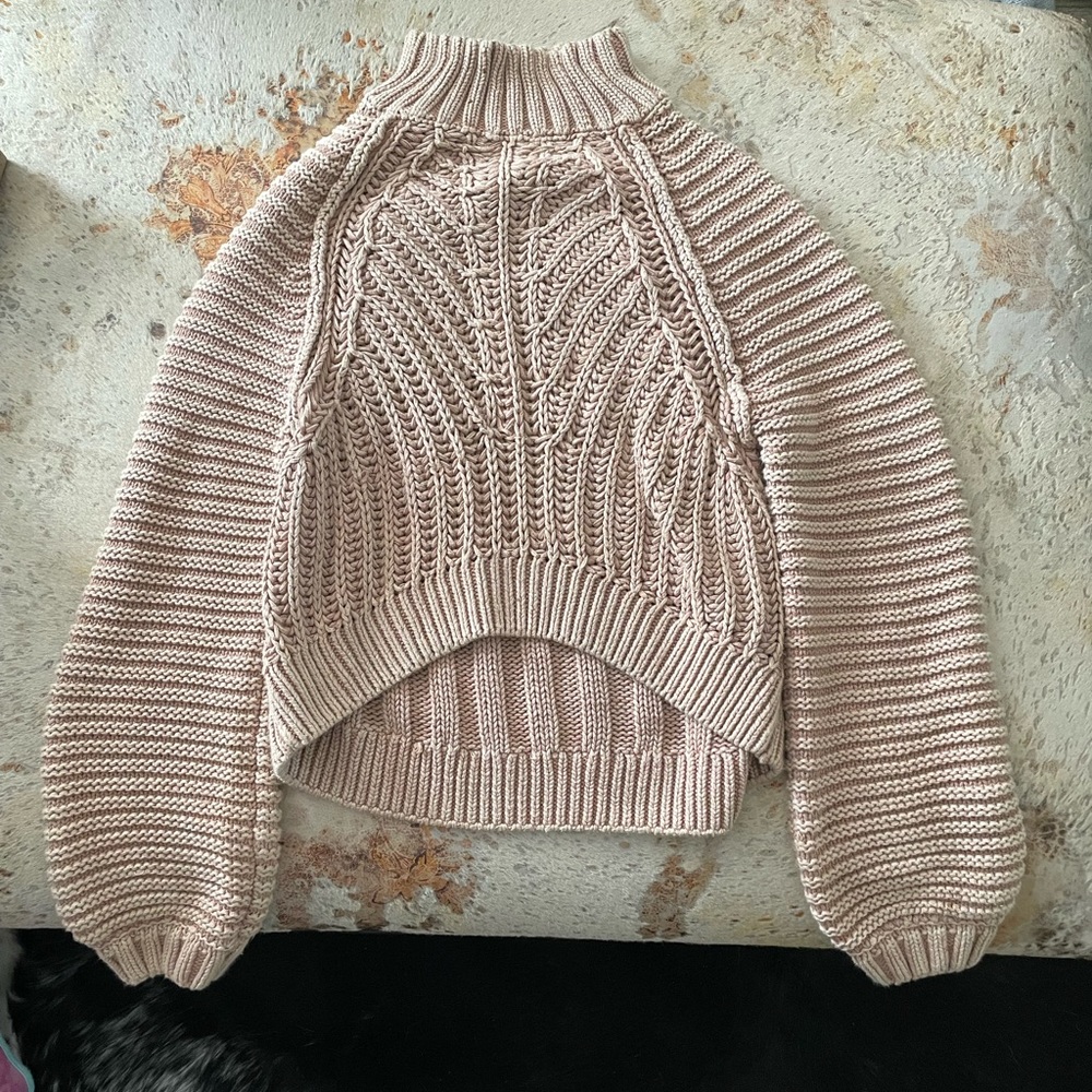 Free People Hi-Low Sweater Tan XS